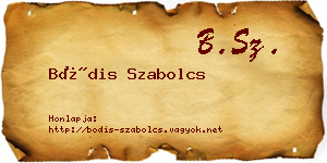 Bódis Szabolcs névjegykártya